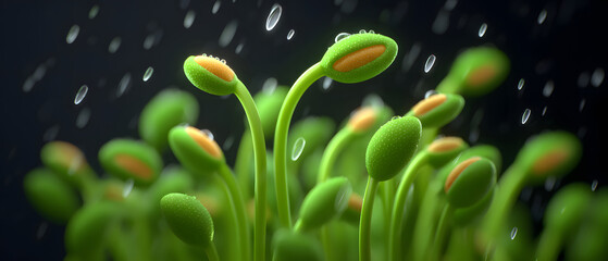 Spring rain nourishes seeds to grow and sprout