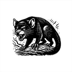 Fototapeta premium Tasmanian devil illustration