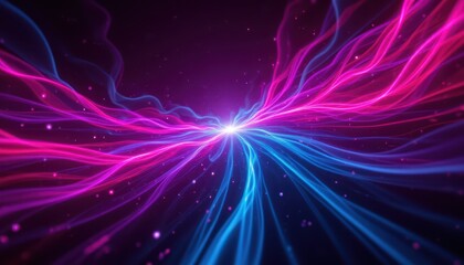 Obraz premium Dynamic lines and sparkling stars, a vibrant abstract background for modern design