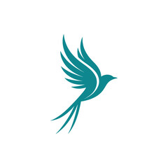 Obraz premium Modern and minimalist vector and abstract logo Unique bird logo