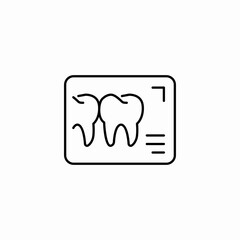 dental x-ray film icon sign vector