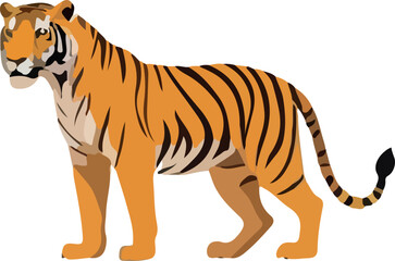 tiger cartoon isolated on white