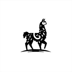 Fototapeta premium Stylized llama with ornate pattern