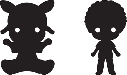 black and white cartoon illustration