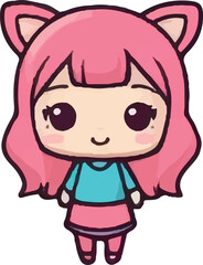 set of funny cartoon kawaii 2