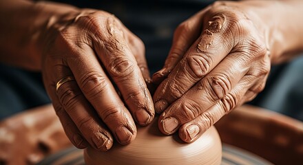 An Elderly Artisan's Hands at Work
