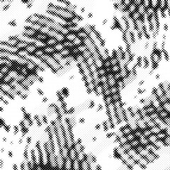 Abstract grunge grid stripe halftone background pattern. Black and white line illustration