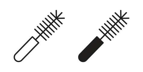 Toilet brush icon symbol, sign, logo or emblems. silhouette. EPS 10.