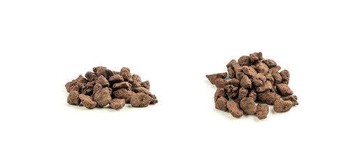 Volcano Stone Isolated, Red Volcanic Pumice, a Cold Piece of Lava, Basalt Extrusive Igneous Rock