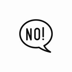 chat bubble no icon sign vector