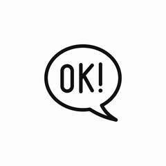 chat bubble ok icon sign vector