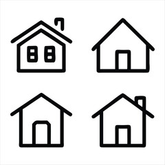 home icon silhouette vector style