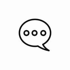 ellipsis chat bubble icon sign vector