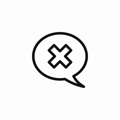 error chat bubble icon sign vector