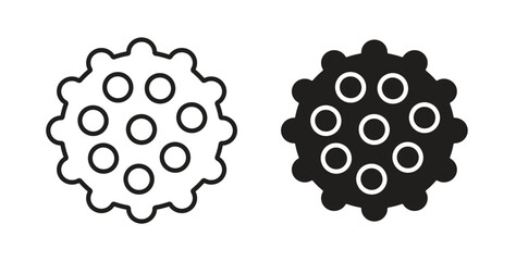 Massage ball icon symbol, sign, logo or emblems. silhouette. EPS 10.