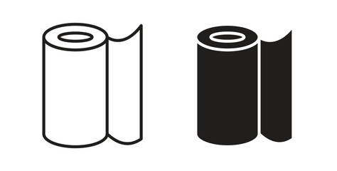 foil roll icon symbol, sign, logo or emblems. silhouette. EPS 10.