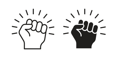 Obraz premium Empowerment icon symbol, sign, logo or emblems. silhouette. EPS 10.