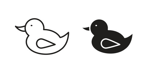 Duck icon symbol, sign, logo or emblems. silhouette. EPS 10.
