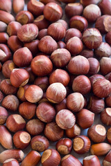 New harvest, Turkish hazelnut background. This image can be used horizontally or vertically.