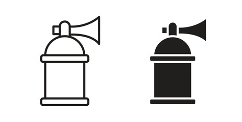 Air horn icon symbol, sign, logo or emblems. silhouette. EPS 10.
