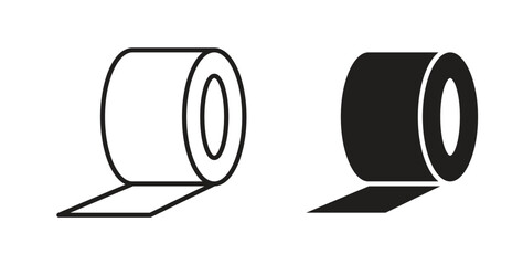 Adhesive tape icon symbol, sign, logo or emblems. silhouette. EPS 10.