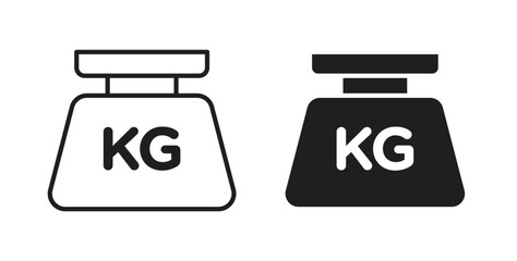 Weight icon symbol, sign, logo or emblems. silhouette. EPS 10.