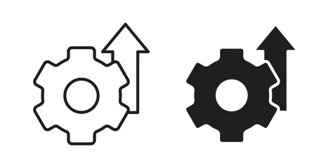 Efficiency icon symbol, sign, logo or emblems. silhouette. EPS 10.