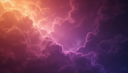 Fototapeta premium Majestic night sky, a colorful display of clouds and twinkling stars vivid