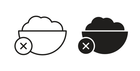 Lack of appsetite icon symbol, sign, logo or emblems. silhouette. EPS 10.