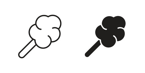 Cotton Candy icon symbol, sign, logo or emblems. silhouette. EPS 10.