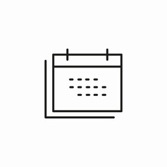 two overlapping calendars icon sign vector