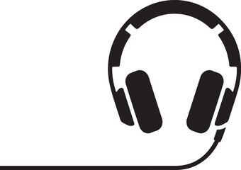 Fototapeta premium Headphones Icon Set, Black and White Vector Graphic for Music, Audio, and Sound, Gamer Icon with Headset and Sunglasses - Vector Avatar for Gaming, Streaming, and Esports, gamer, icon, headset, avatar