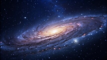 Fototapeta premium A mesmerizing spiral galaxy in deep space, a cosmic wonder of the universe, showcasing the beauty of astronomy, a celestial artwork of stars and light