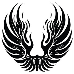 Phoenix Emblem Design A Symbol of Rebirth and Transformation A Powerful Sign Representing Strength Resilience and Overcoming Obstacles Wings Spread Wide in Flight A Striking and Timeless Image