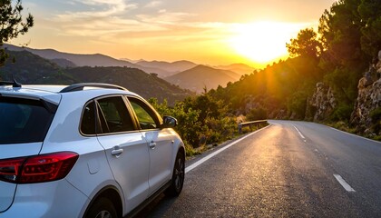 Obraz premium Scenic drive at sunset (1)