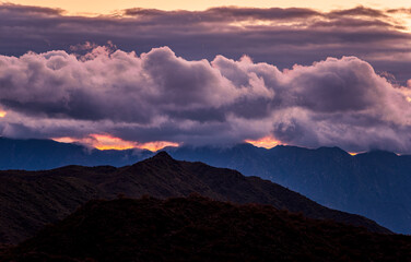 Clearing storm at sunset from South Mountain Park in Phoenix Arizona