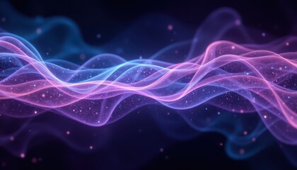 Obraz premium Mesmerizing flow, abstract blue and pink waves background design for modern projects