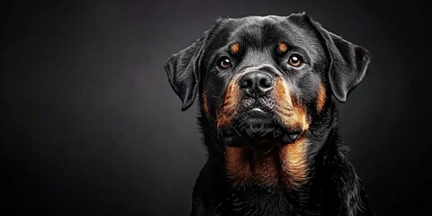 Captivating Image of Rottweiler in Low Light Setting