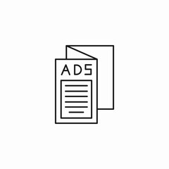 ad flyer leaflet icon sign vector