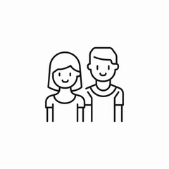 couple hugging each other icon sign vector