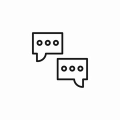 conversation chat bubbles icon sign vector