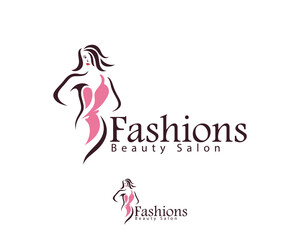 fashion logo creative design concept salon beauty clothes store