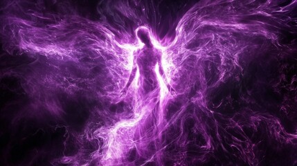 Obraz premium The transformative power of violet flame energy for aura and chakra healing.