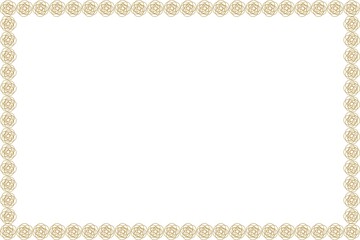 Simple Frame with White Background, Golden Unique Frame, Unique Frame, Border Frame, Photo Frame