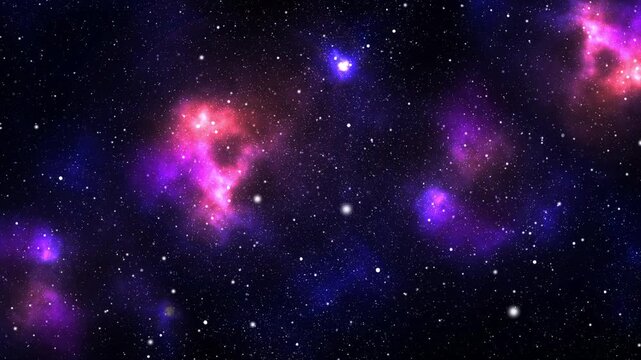 Explore the beauty of the universe with colorful nebulae and twinkling stars in deep space