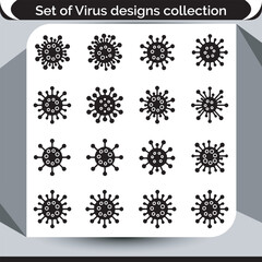 Collection of Unique Virus Designs Representing Various Viral Strains and Their Structures in an Artistic and Creative Presentation