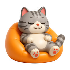 PNG Cute sleeping cat toy