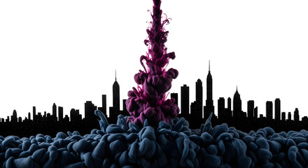 silhouettes of grass and flowers