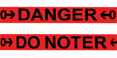 Danger do not enter warning tape with arrows