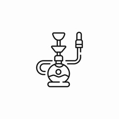 hookah with a tube icon sign vector